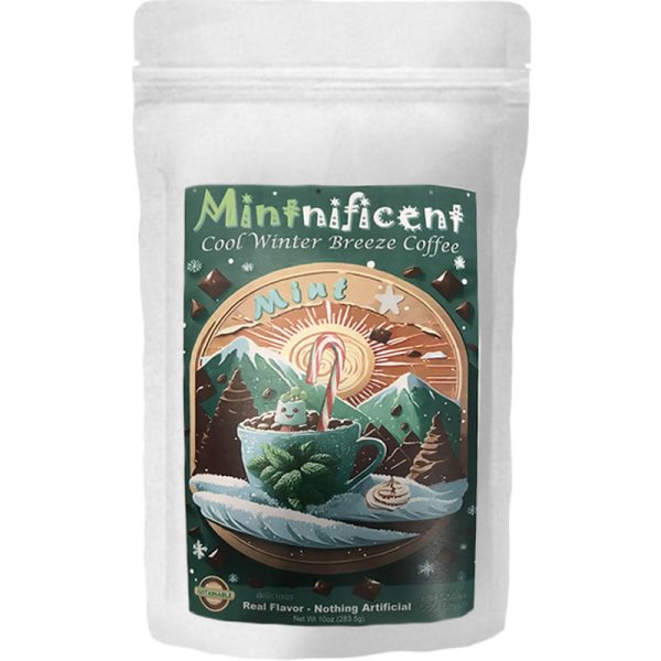 Mintnificent All Natural Mint Coffee, Dark Roast Ground - I THE SKULL